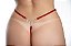 CALCINHA EM TULE VERMELHO COM ESCRITA STRASS YAFFA - Imagem 1