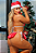 MINI FANTASIA MAMÃE NOEL COM GORRO HOT - Imagem 2