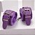 ALGEMA EM COURO LUXO COM PELUCIA E CORRENTE ROXO SI - Imagem 1