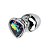 PLUG ANAL MEDIO METAL COM CRISTAL CORAÇÃO FURTA COR - Imagem 1