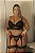 CONJUNTO LUXO CROPPED COM BOJO E CINTA LIGA PRETO PLUS SIZE - Imagem 3