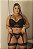 CONJUNTO LUXO CROPPED COM BOJO E CINTA LIGA PRETO PLUS SIZE - Imagem 6