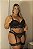 CONJUNTO LUXO CROPPED COM BOJO E CINTA LIGA PRETO PLUS SIZE - Imagem 5