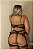 CONJUNTO LUXO CROPPED COM BOJO E CINTA LIGA PRETO PLUS SIZE - Imagem 4