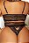 CONJUNTO LUXO RENDADO COM CINTA LIGA PRETO PLUS SIZE - Imagem 5