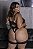 CONJUNTO LUXO RENDADO COM CINTA LIGA PRETO PLUS SIZE - Imagem 2