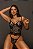 CONJUNTO LUXO CORSELET EM GRIPPIR E MICROFIBRA PRETO - Imagem 1