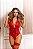 BODY LUXO RENDADO FRENTE ÚNICA COM LAÇO EM CETIM + PERSEX VERMELHO M - Imagem 1