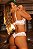 CONJUNTO LUXO SEM BOJO DE RENDA COM STRAPPY E PINGENTE DE CORAÇÃO BRANCO - Imagem 2