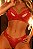 CONJUNTO LUXO EM RENDA COM ARO E DETALHES VAZADOS VERMELHO - Imagem 2