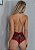 BODY COM RENDA BICOLOR PRETO COM VERMELHO - Imagem 2
