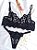 CONJUNTO PERSONALIZAVEL FIO BORBOLETA EM TULE COM CORAÇÃO PRETO - Imagem 2