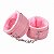 ALGEMA EM COURO LUXO COM PELUCIA E CORRENTE ROSA SI - Imagem 4