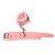 ALGEMA EM COURO LUXO COM PELUCIA E CORRENTE ROSA SI - Imagem 5