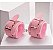 ALGEMA EM COURO LUXO COM PELUCIA E CORRENTE ROSA SI - Imagem 1
