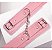 ALGEMA EM COURO LUXO COM PELUCIA E CORRENTE ROSA SI - Imagem 3
