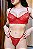 CONJUNTO PERSONALIZAVEL EM RENDA VERMELHO - Imagem 7
