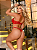 CONJUNTO PERSONALIZAVEL EM RENDA VERMELHO - Imagem 3