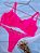 CONJUNTO PERSONALIZAVEL EM RENDA ROSA NEON - Imagem 1