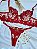 CONJUNTO PERSONALIZAVEL FIO BORBOLETA EM TULE COM PETALA VERMELHO ILUSION - Imagem 3