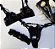 CONJUNTO PERSONALIZAVEL PLUMA DE AMOR PRETO - Imagem 1