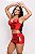 CONJUNTO 3 PEÇAS VERMELHO - CROPPED SEM BOJO, MINI SAIA E CALCINHA - Imagem 1
