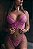 CONJUNTO LUXO CROPPED RENDADO SEM BOJO ROSA - Imagem 1