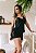 SHORT DOLL LUXO EM CETIM POÁ COM DETALHES EM RENDA PRETO - Imagem 3