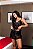 SHORT DOLL LUXO EM CETIM POÁ COM DETALHES EM RENDA PRETO - Imagem 7