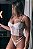CONJUNTO LUXO CROPPED SEM BOJO EM TULE E RENDA BRANCO - Imagem 4