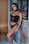 CONJUNTO LUXO CROPPED SEM BOJO EM TULE E RENDA PRETO - Imagem 5