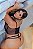 CONJUNTO LUXO CROPPED SEM BOJO EM TULE E RENDA PRETO PLUS SIZE - Imagem 2