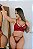 CONJUNTO LUXO CROPPED E CALCINHA FIO COM DETALHE DE FITA TRANÇADA VERMELHO - Imagem 3