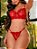 CONJUNTO PERSONALIZAVEL FIO BORBOLETA EM TULE COM PETALA VERMELHO - Imagem 1
