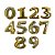 NUMEROS DOURADOS PARA PERSONALIZAR CALCINHA ABS - Imagem 1