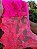CONJUNTO PERSONALIZAVEL EM TULE ILUSION COM CORAÇÃO E RENDA ROSA NEON - Imagem 4