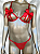 CONJUNTO PERSONALIZAVEL EM TULE COM LAÇO VERMELHO - Imagem 2