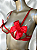 CONJUNTO PERSONALIZAVEL EM TULE COM LAÇO VERMELHO - Imagem 3
