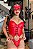 BODY LUXO EM CIRRE COM DETALHE EM ILHÓS VERMELHO - Imagem 3
