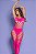 BODYSTOCKING MACACÃO ARRASTÃO COM STRASS PINK Y2148 - Imagem 4