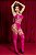 BODYSTOCKING MACACÃO ARRASTÃO COM STRASS PINK Y2148 - Imagem 1