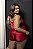 BABY DOLL LUXO EM CETIM E RENDA VERMELHO PLUS SIZE - Imagem 2