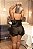 BABY DOLL LUXO EM CETIM E RENDA PRETO PLUS SIZE - Imagem 2