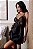 CAMISOLA LUXO DE RENDA E CETIM COM CALCINHA SENSUAL PRETO - Imagem 2