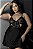 CAMISOLA LUXO DE RENDA E CETIM COM CALCINHA SENSUAL PRETO - Imagem 5