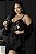 CAMISOLA LUXO DE RENDA E CETIM COM CALCINHA SENSUAL PRETO - Imagem 6