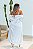 ROBE LONGO LUXO EM CETIM SOFITICADO OFF WHITE - Imagem 1