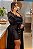 ROBE LONGO LUXO EM CETIM SOFITICADO PRETO - Imagem 4