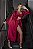 ROBE LONGO LUXO EM CETIM SOFITICADO VERMELHO - Imagem 1