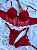 CONJUNTO PERSONALIZAVEL CROPPED TULE BORDADO CORAÇÃO VERMELHO - Imagem 1